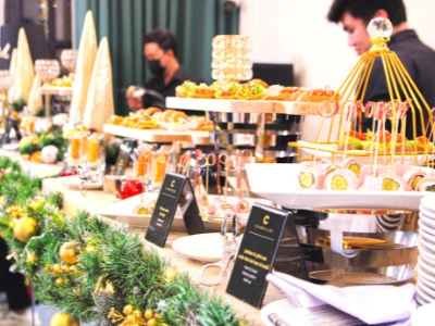 Bàn tiệc canape trang trí sang trọng