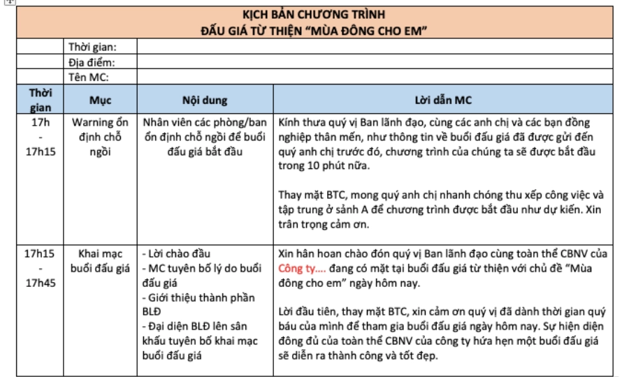 Kich-ban-Dau-gia-tu-thien-Giang-sinh Kịch bản Đấu giá từ thiện Giáng sinh