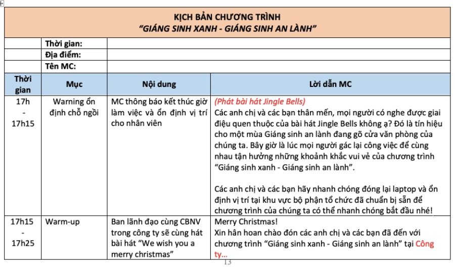 Kich-ban-chuong-trinh-Giang-sinh-xanh Kịch bản chương trình Giáng sinh xanh