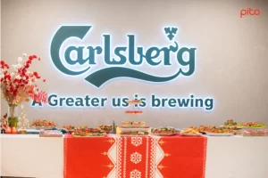 Bàn tiệc Giáng sinh tại Công ty bia Carlsberg