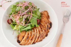 Ăn trưa healthy salad eat clean gà sốt teriyaki