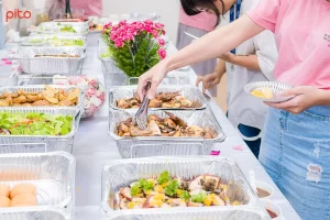 Chế độ phúc lợi ăn uống miễn phí tiệc buffet cho nhân viên - PITO