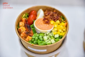 Salad tôm bacon cho bữa trưa giảm cân, eat clean của dân văn phòng - PITO Cloud Canteen