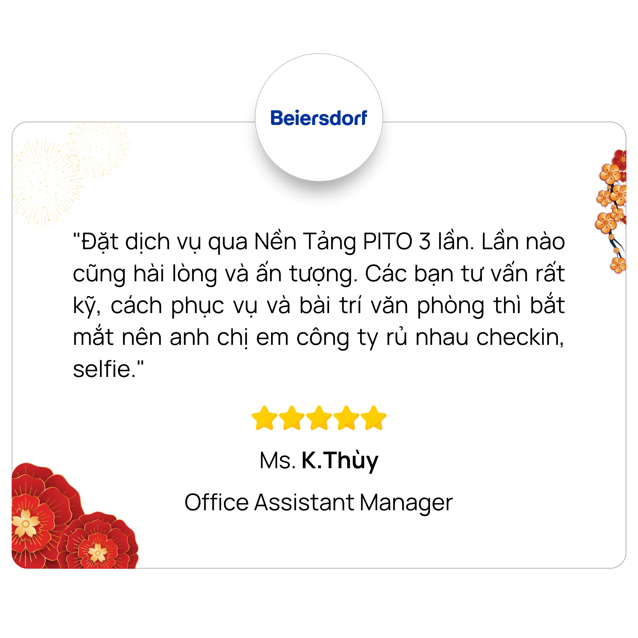 Khách hàng nói gì về tiệc của PITO - Beiersdorf