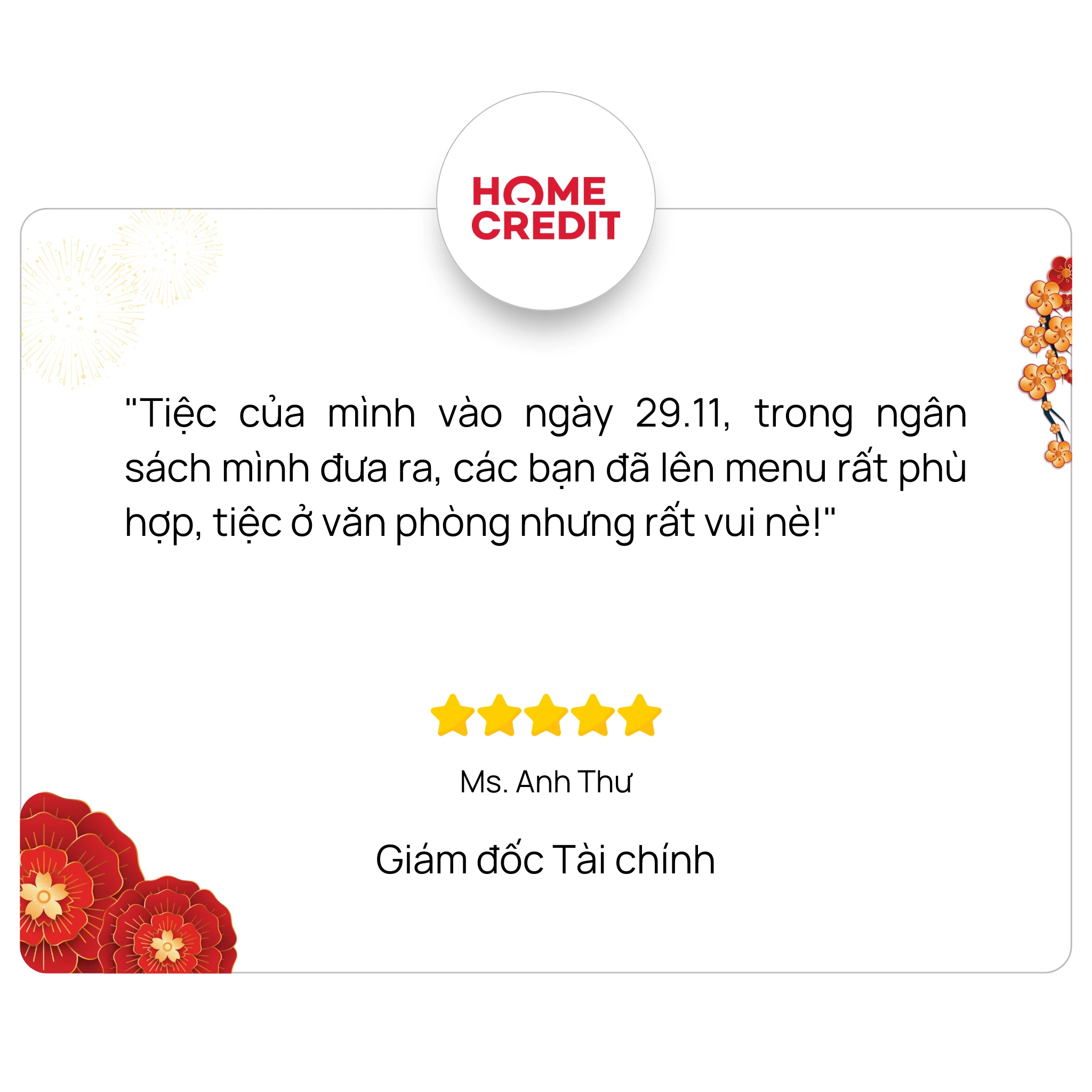 Khách hàng nói gì về tiệc của PITO - Home Credit