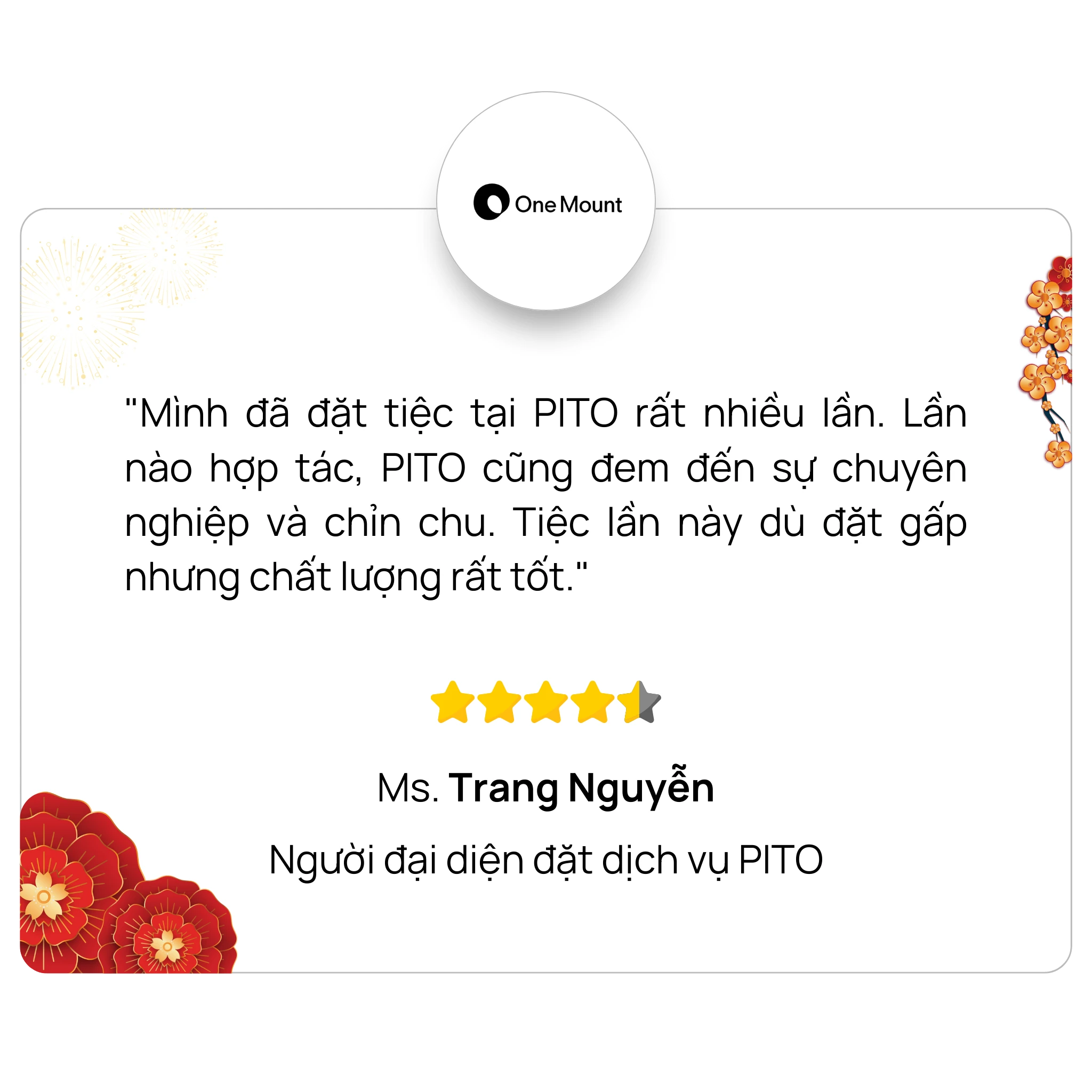 Khách hàng nói gì về tiệc của PITO - Onemount