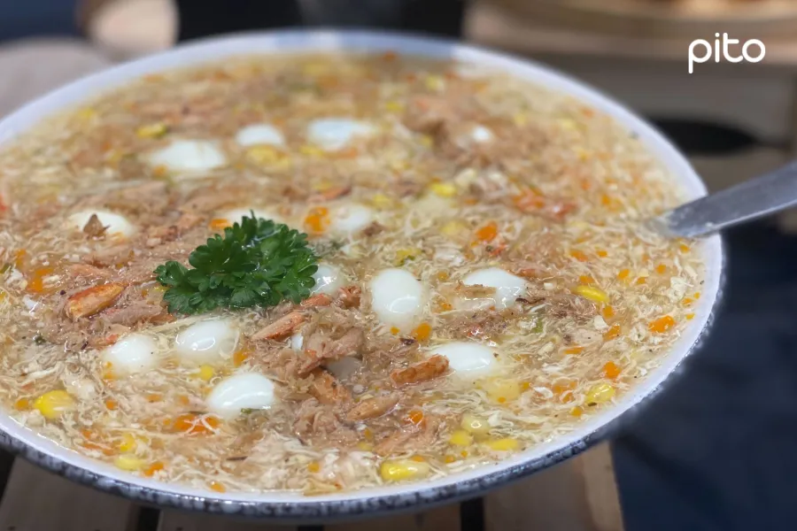 Món súp gà ấm áp ngày mưa