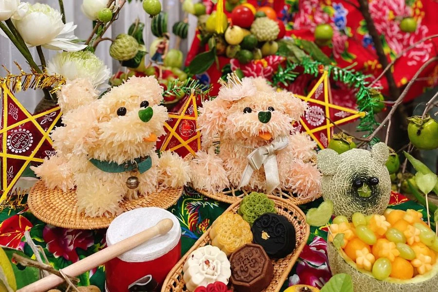Mam-Co-Trung-Thu Mâm cỗ trung thu đẹp, dễ thương