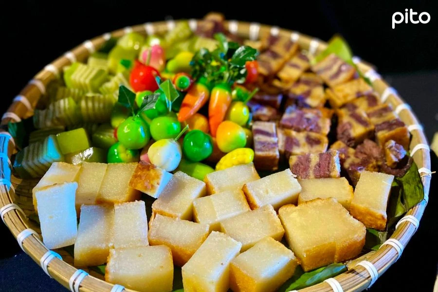 Pha-Co-Trung-Thu Mâm bánh đậu xanh, bánh khoai mì... ngọt ngào