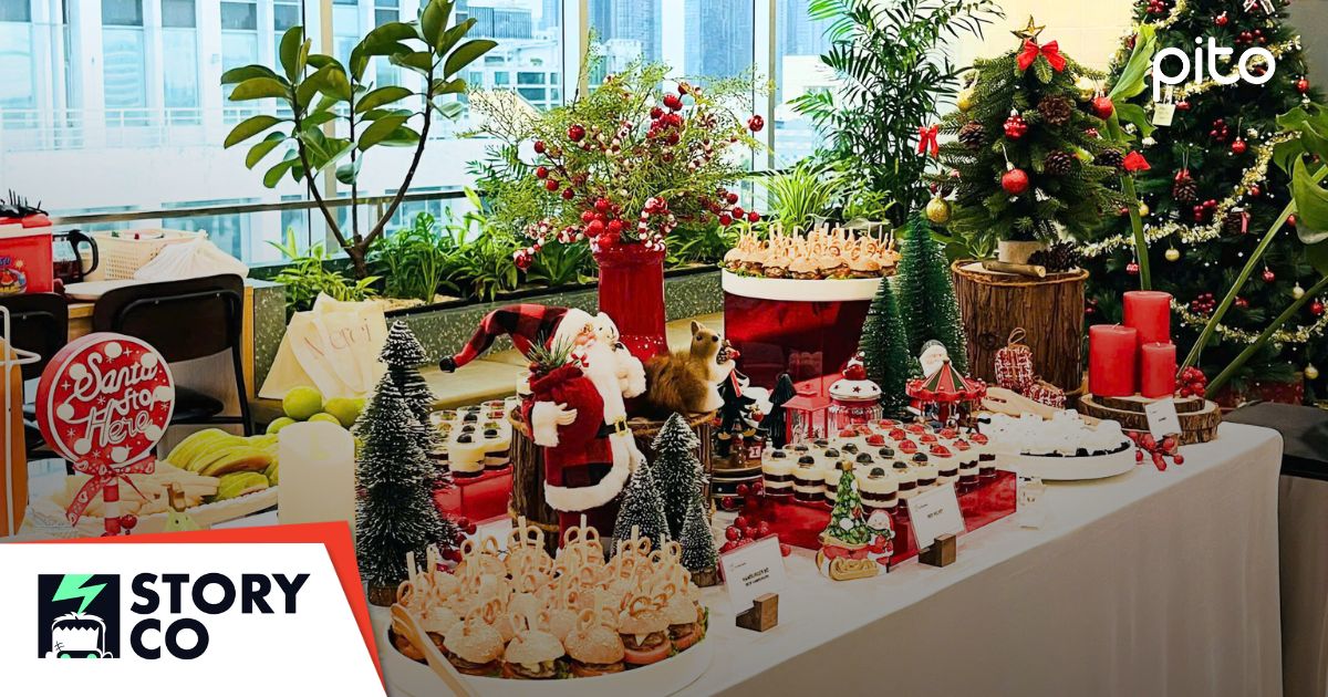 Đặt tiệc Giáng Sinh Online công ty Story Co Việt Nam decor xmas đẹp