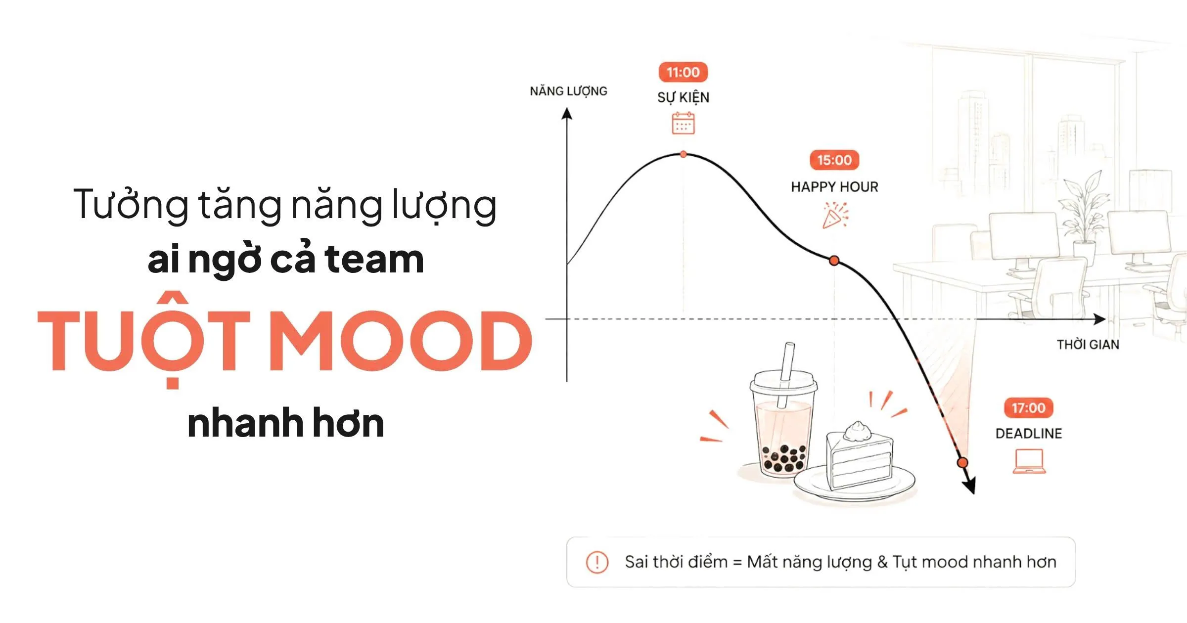 Tưởng tăng năng lượng, ai ngờ khiến cả team tuột mood nhanh hơn